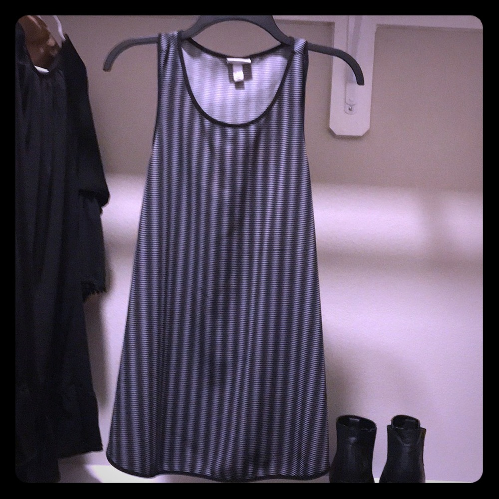 Black and White Blouse Tank